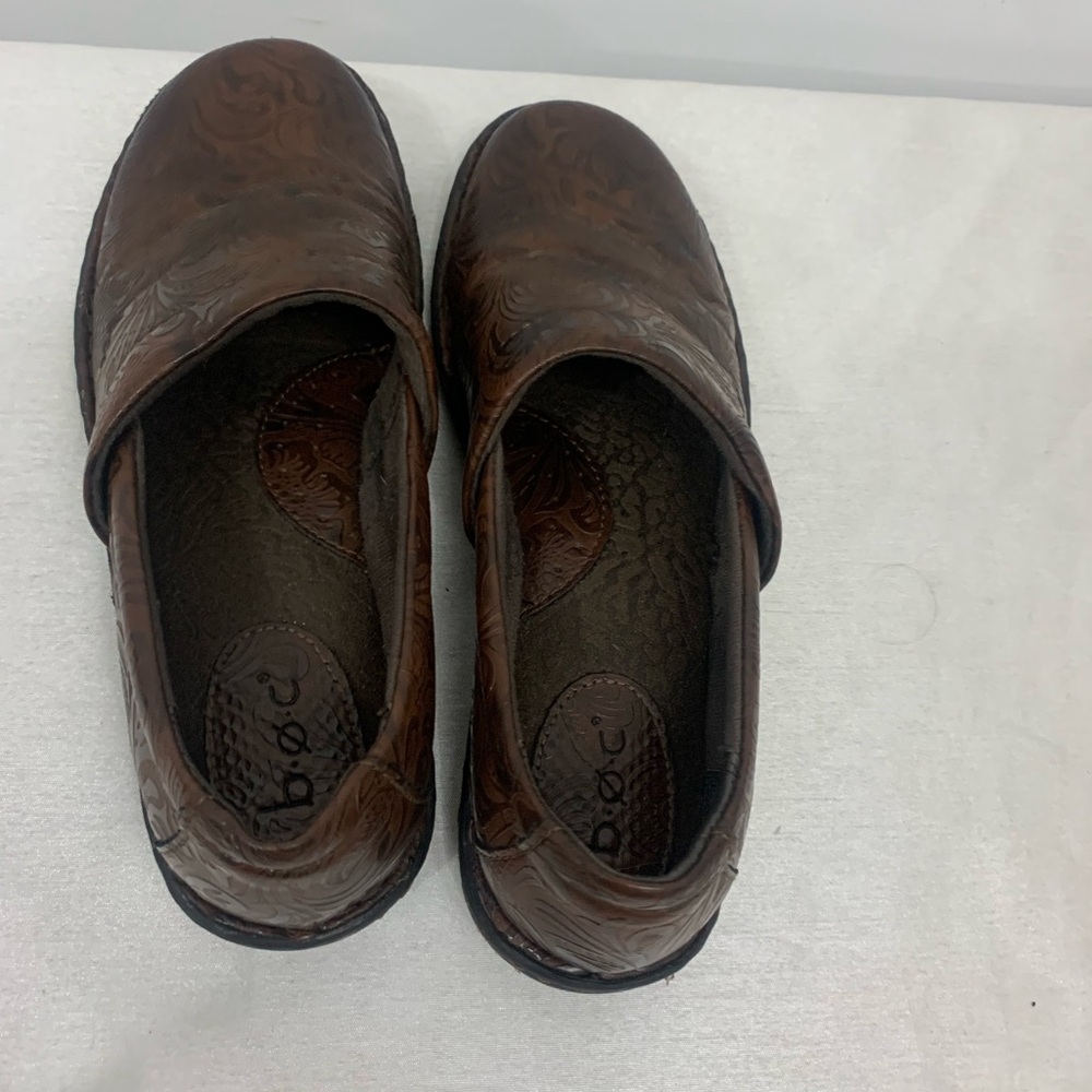b.o.c. Brown Embossed Leather Loafers